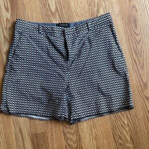 Banana Republic Womens Black Geometric Print Shorts Size 6